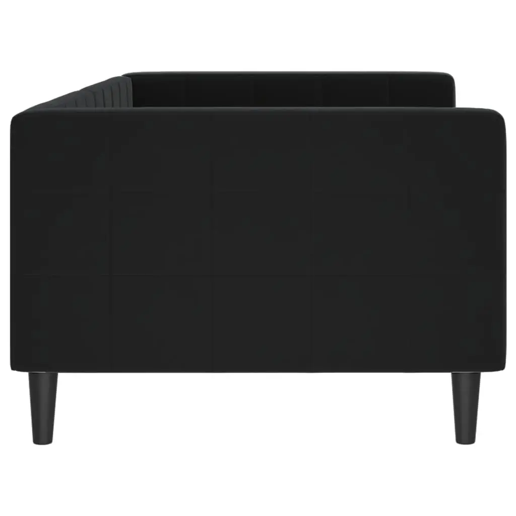 Day Bed Sofa Bed Frame Velvet 90x190 cm Black