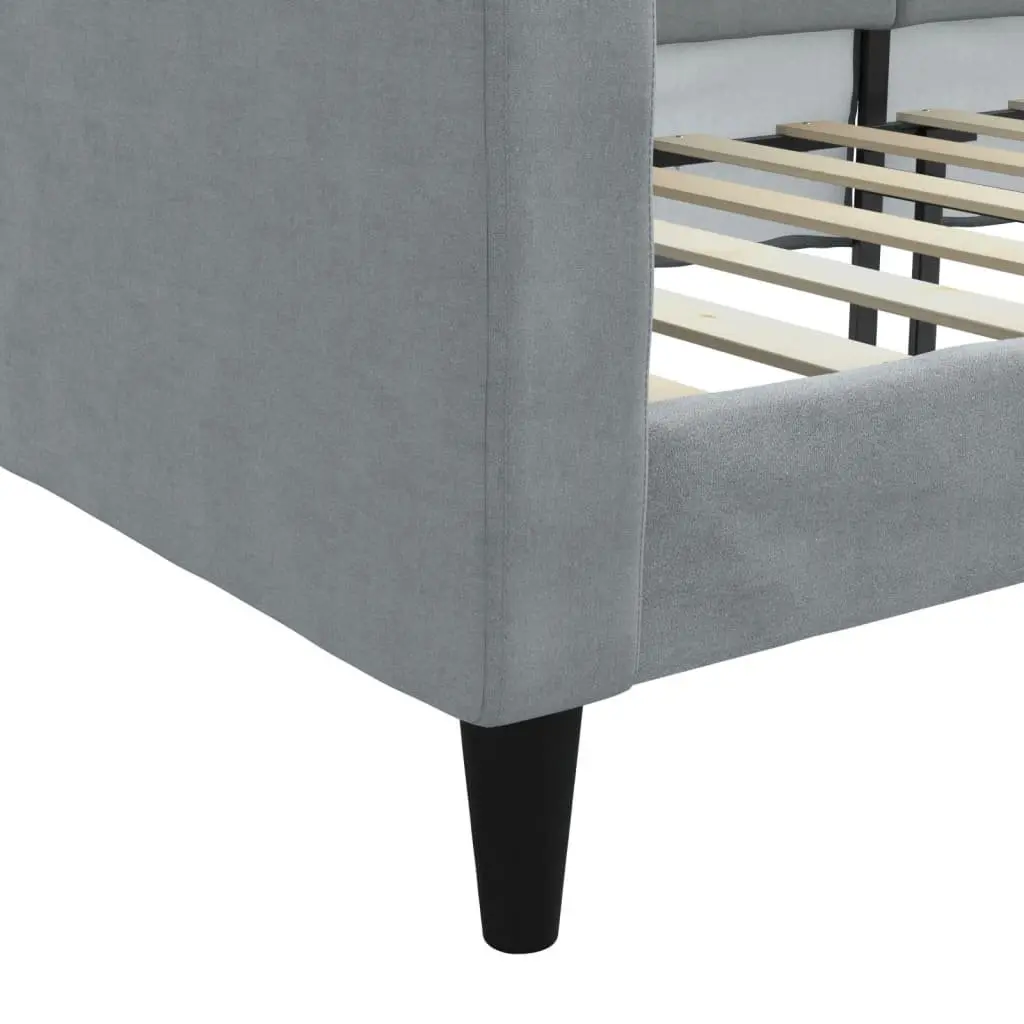 Grey Upholstered Day Bed Sofa Bed 90x190 cm