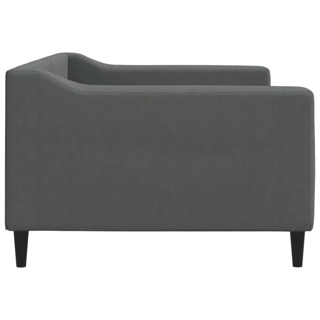 Grey Fabric Day Bed Sofa Bed 90x190cm with Slatted Base