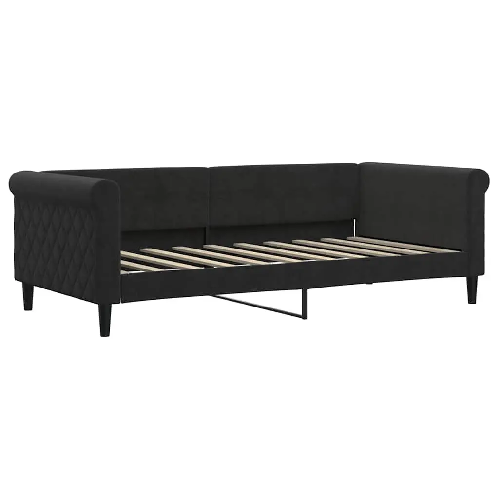 Black Velvet Day Bed Sofa for Living Room and Bedroom