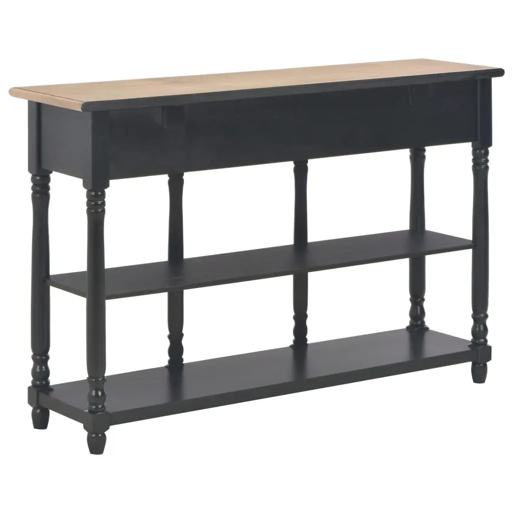 Black Console Table with Storage Drawers