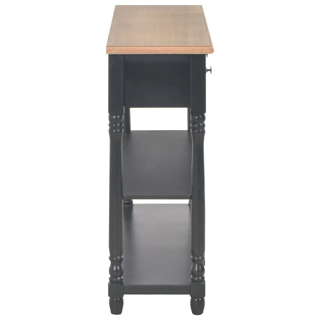 Black Console Table with Storage Drawers