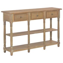 Elegant Console Table with Drawers and Shelves - 110x30x76cm