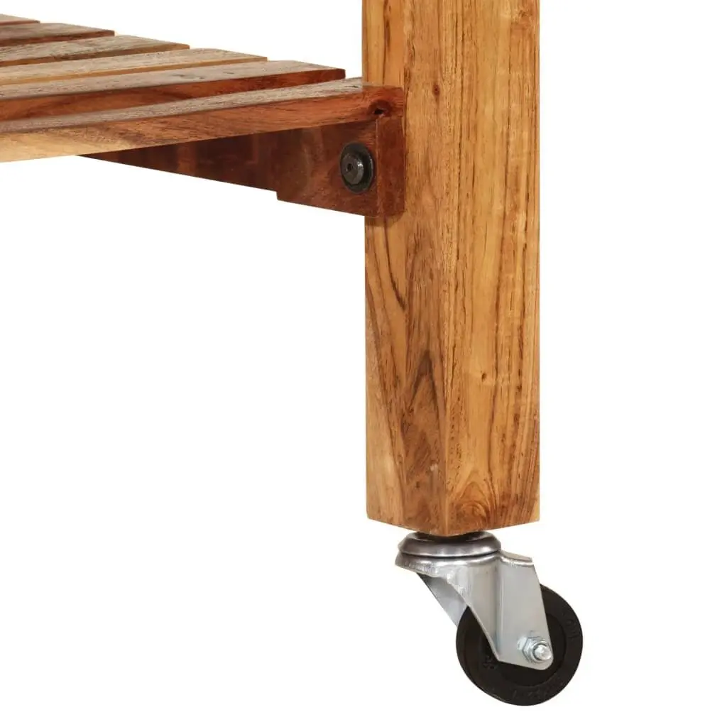 Solid Wood Acacia Kitchen Trolley 55x55x89cm with Drawers