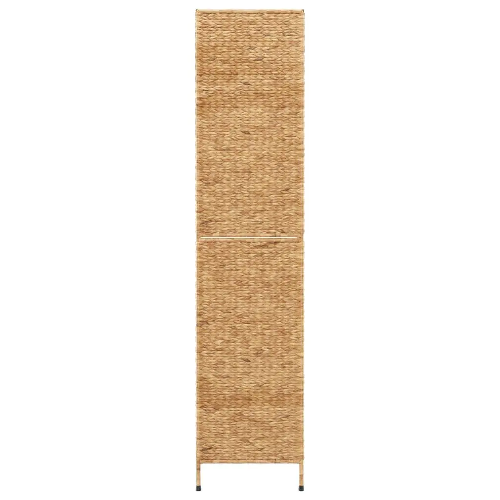 4-Panel Room Divider Screen Folding Privacy Partition Water Hyacinth Brown
