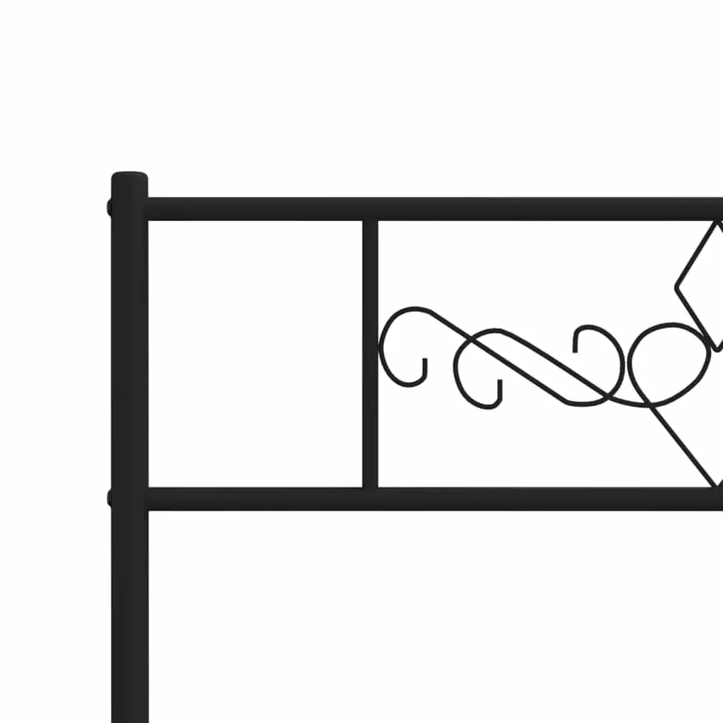 Metal Bed Frame Powder-coated Steel 107x203 cm Black