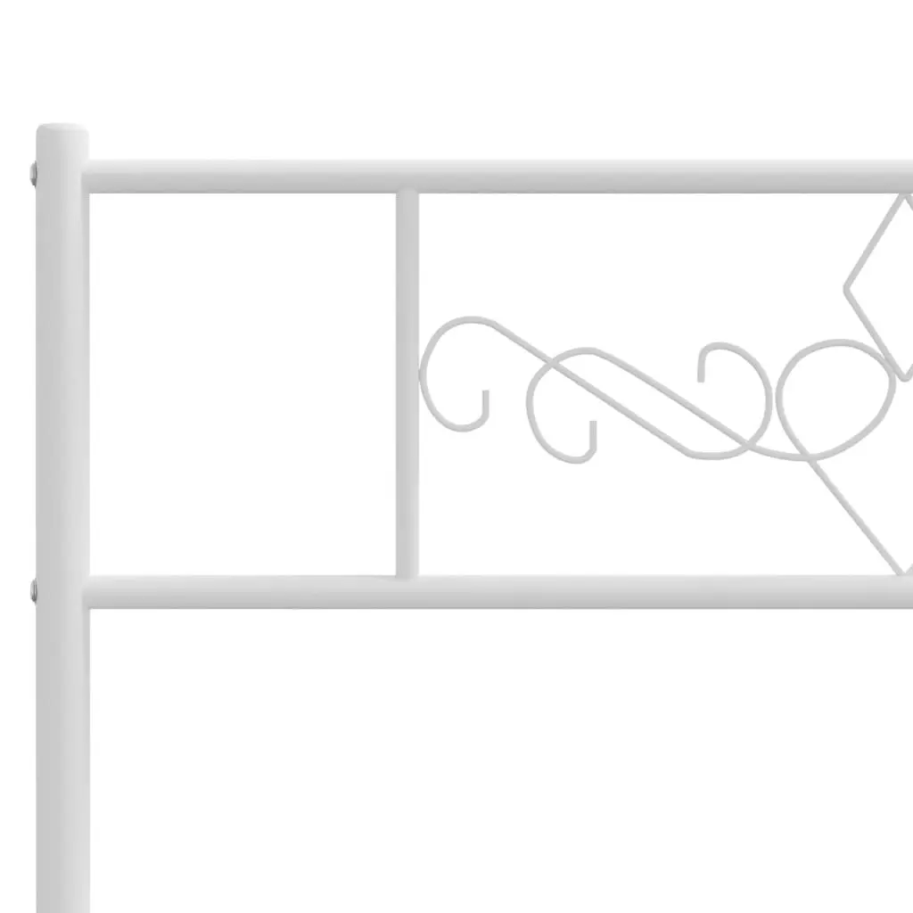King Single Metal Bed Frame 107x203cm White
