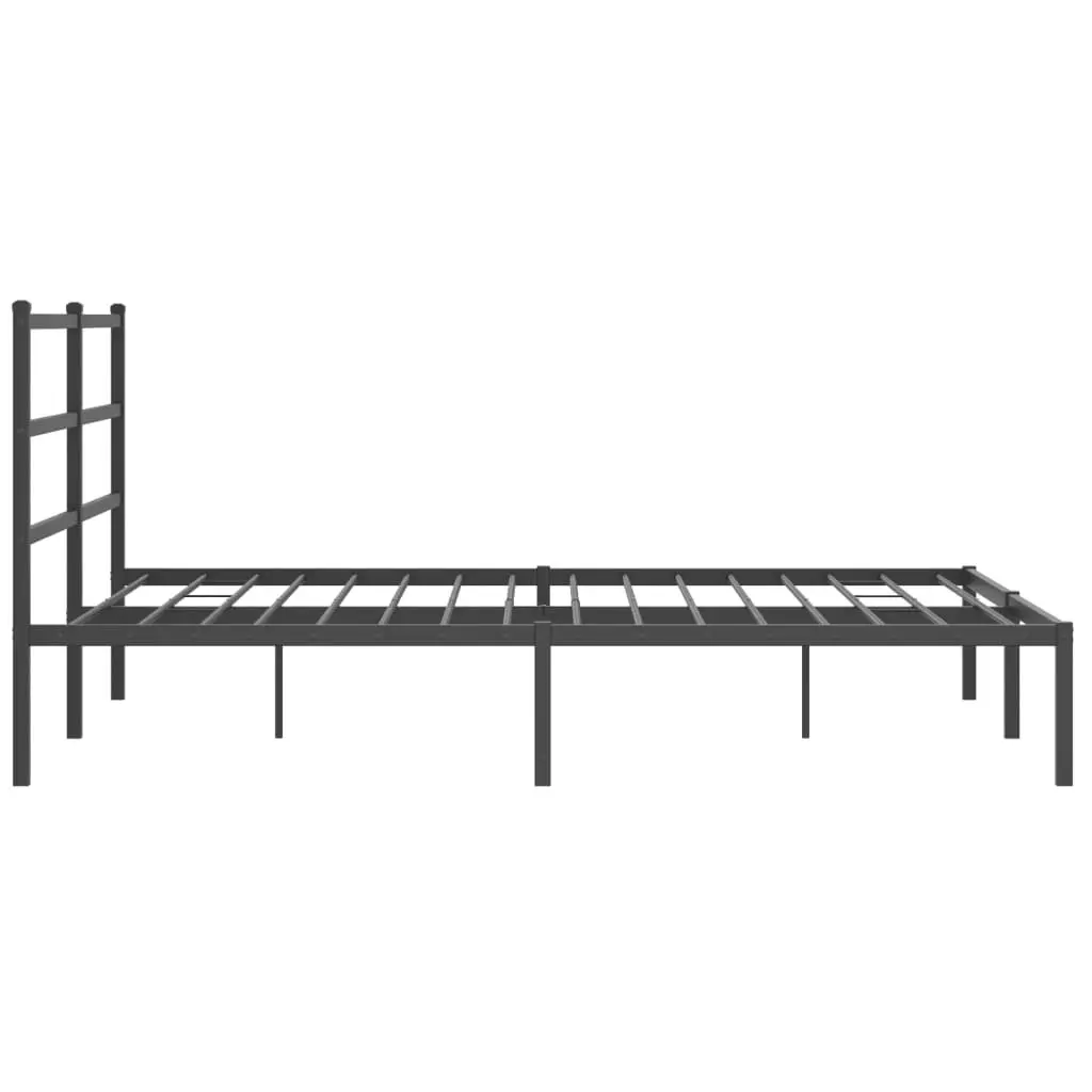 Metal Bed Frame Powder-coated Steel 150x200 cm Black
