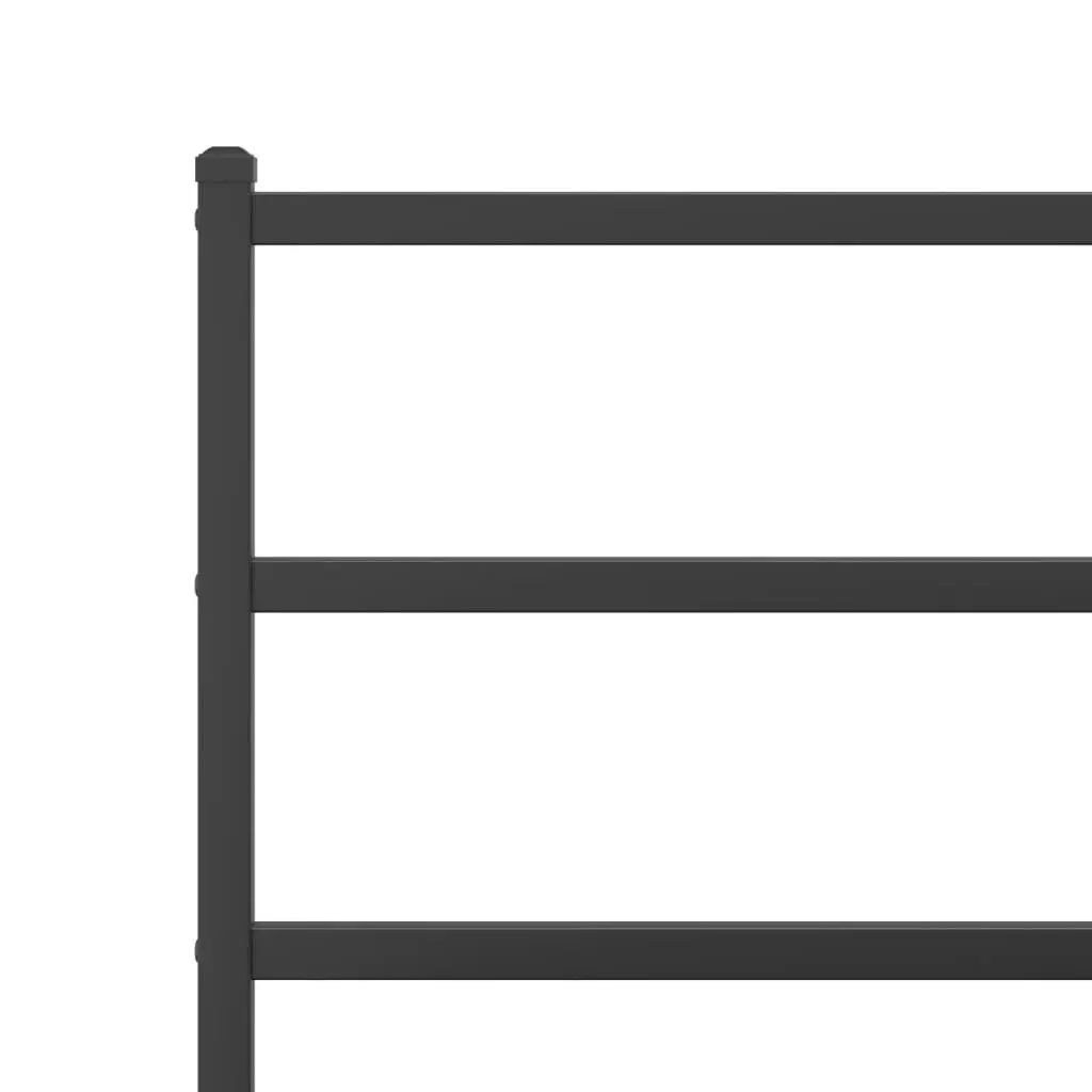 Metal Bed Frame Powder-coated Steel 150x200 cm Black
