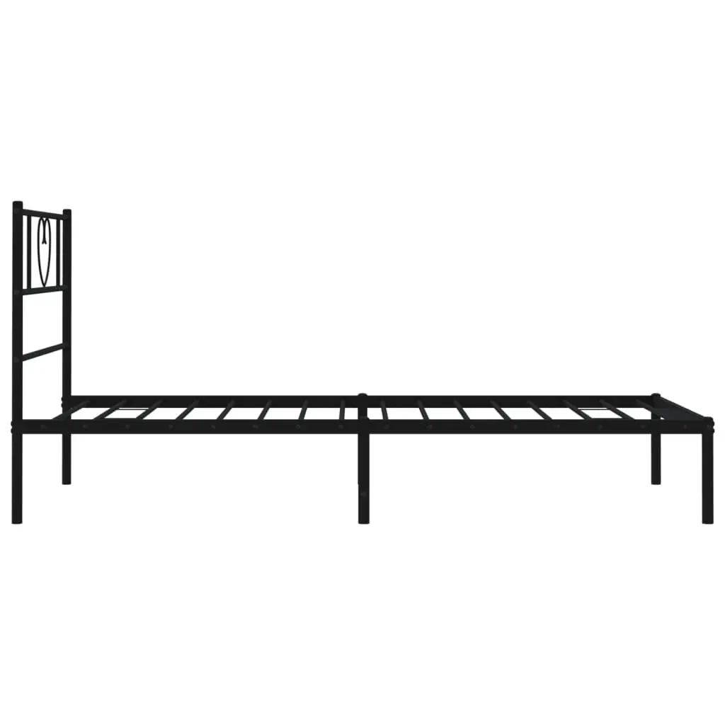 Black Metal Bed Frame King Single 107x203 cm