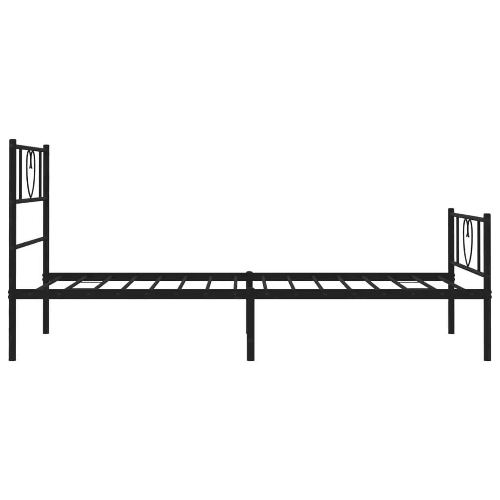 Metal Bed Frame Powder-coated Steel 107x203 cm Black
