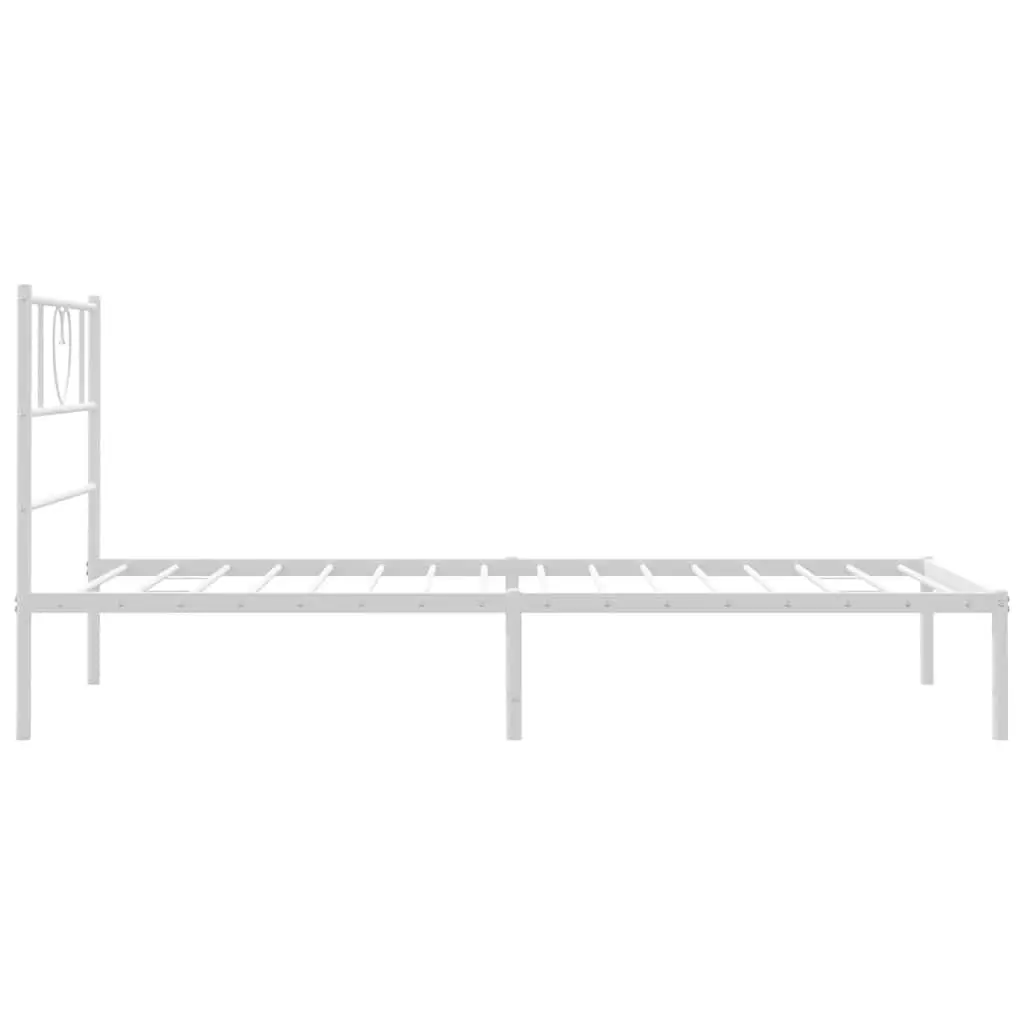White Metal Bed Frame King Single 107x203 cm