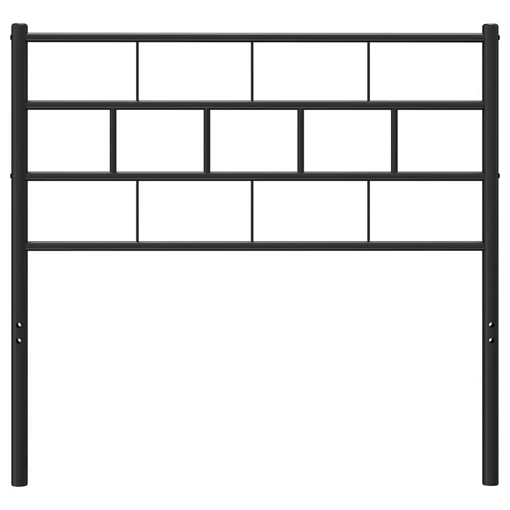 Black Metal Headboard for Bed Frame, 107cm