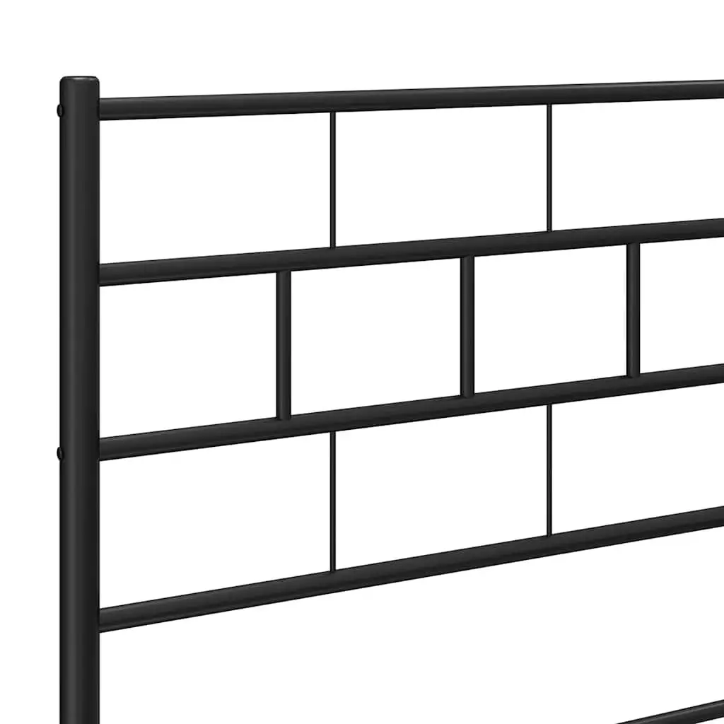 Black Metal Headboard for Bed Frame, 107cm