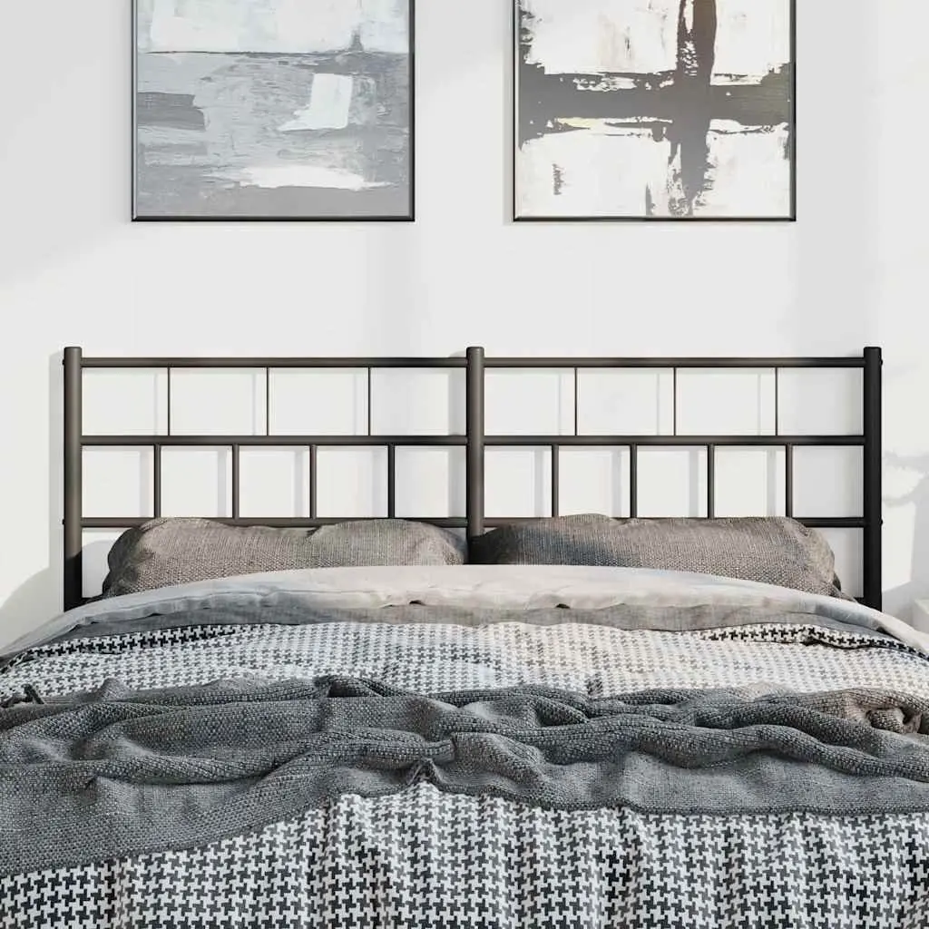Metal Headboard 135 cm Black Bed Header Bedroom Furniture Stylish Design