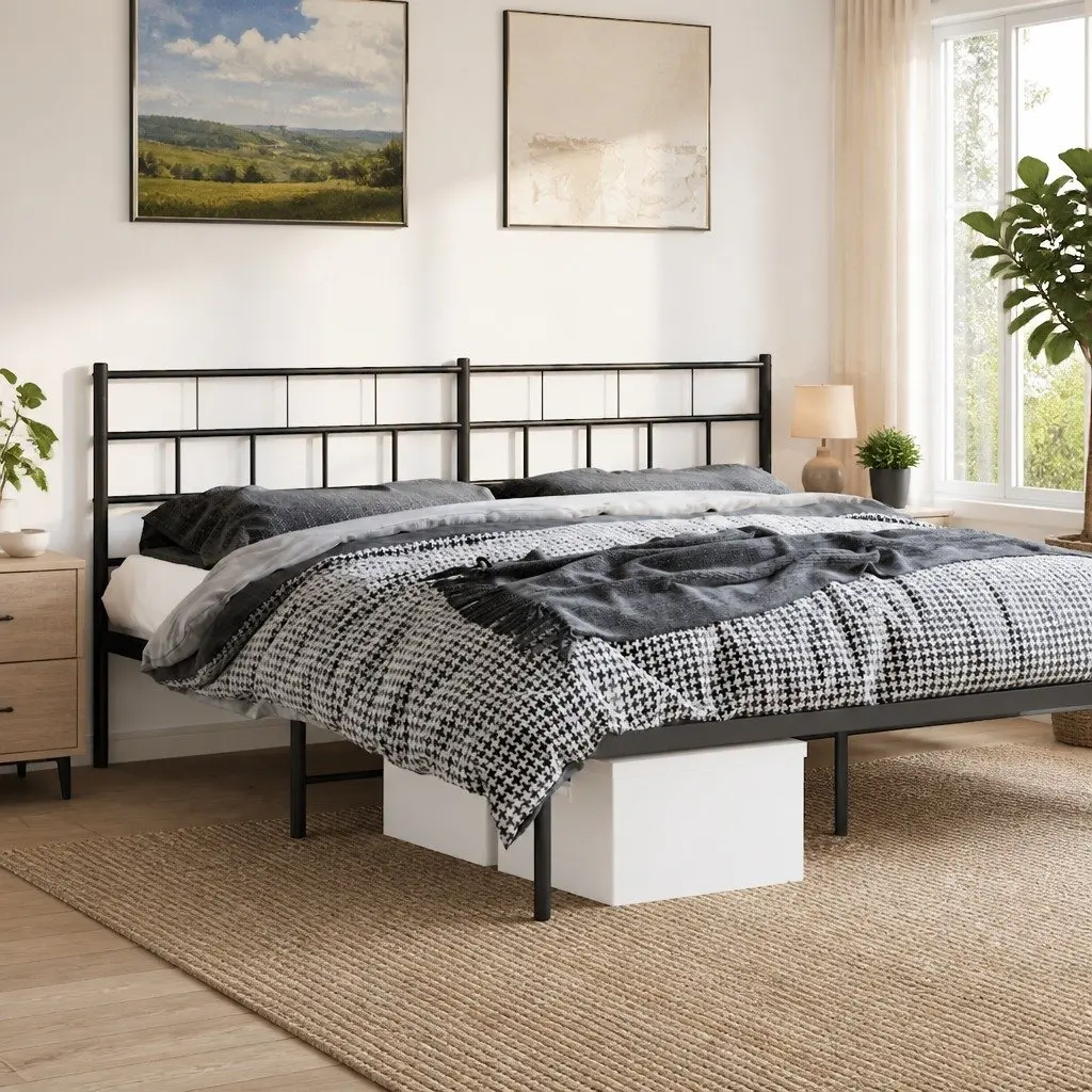 Black Metal Headboard for 180cm Bed Frames