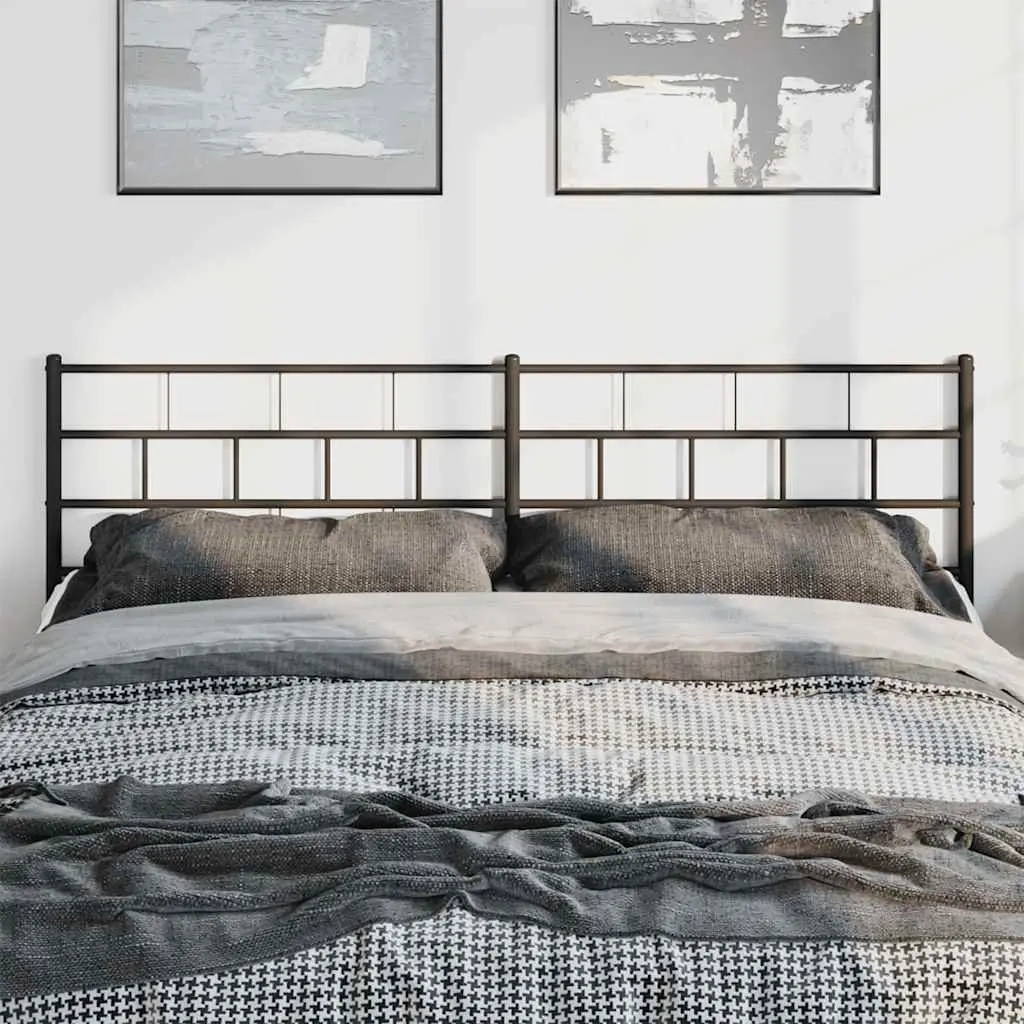 Black Metal Headboard for 180cm Bed Frames