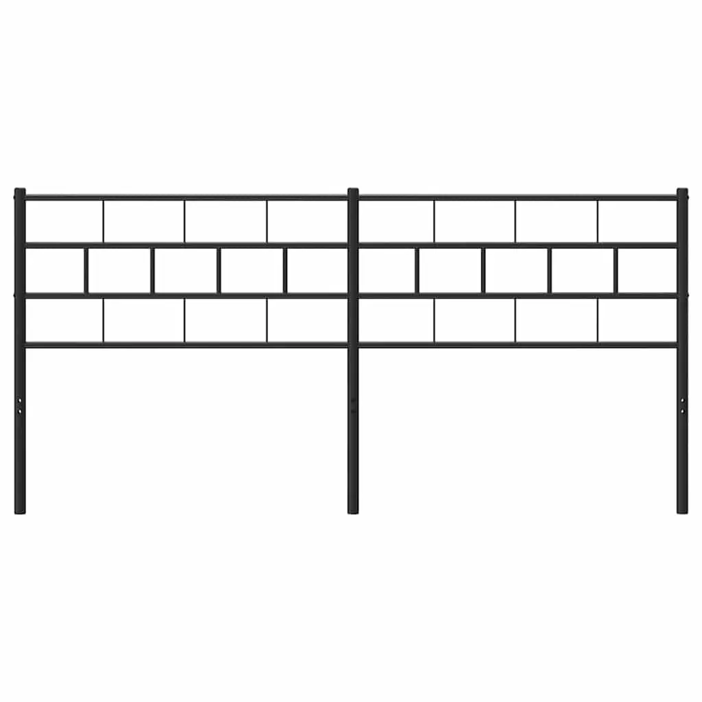 Black Metal Headboard for 180cm Bed Frames