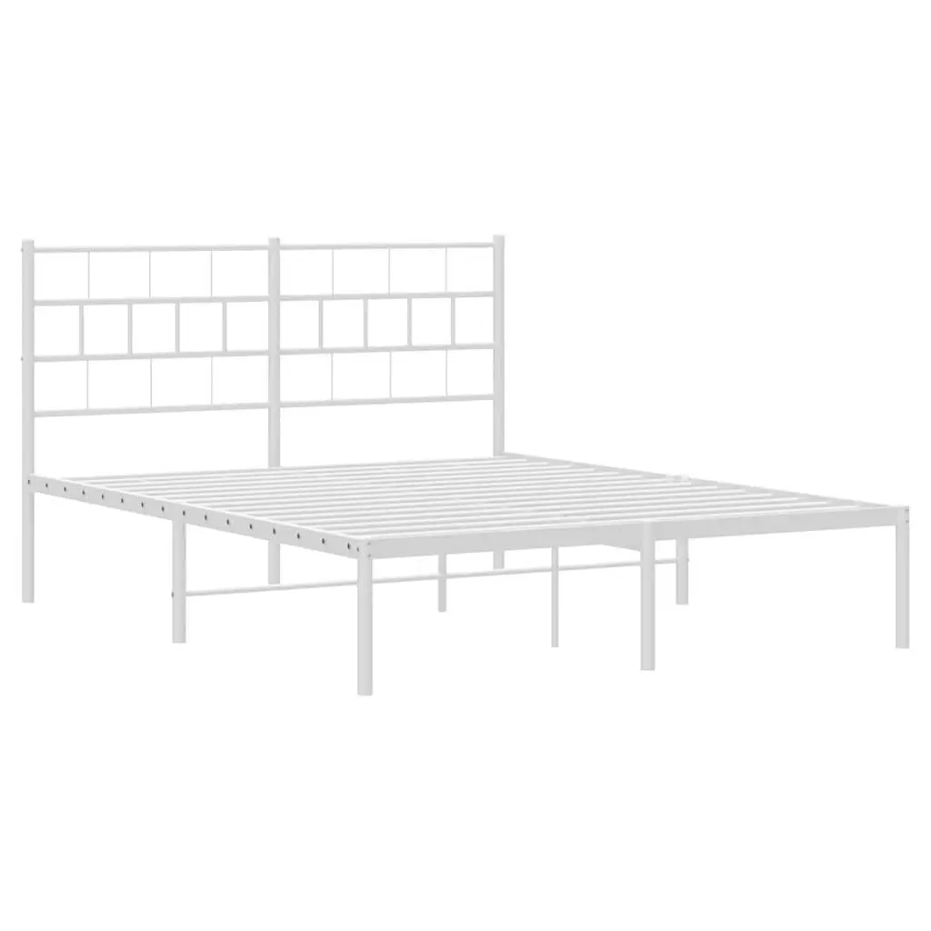 Metal Bed Frame 150x200 cm with Headboard
