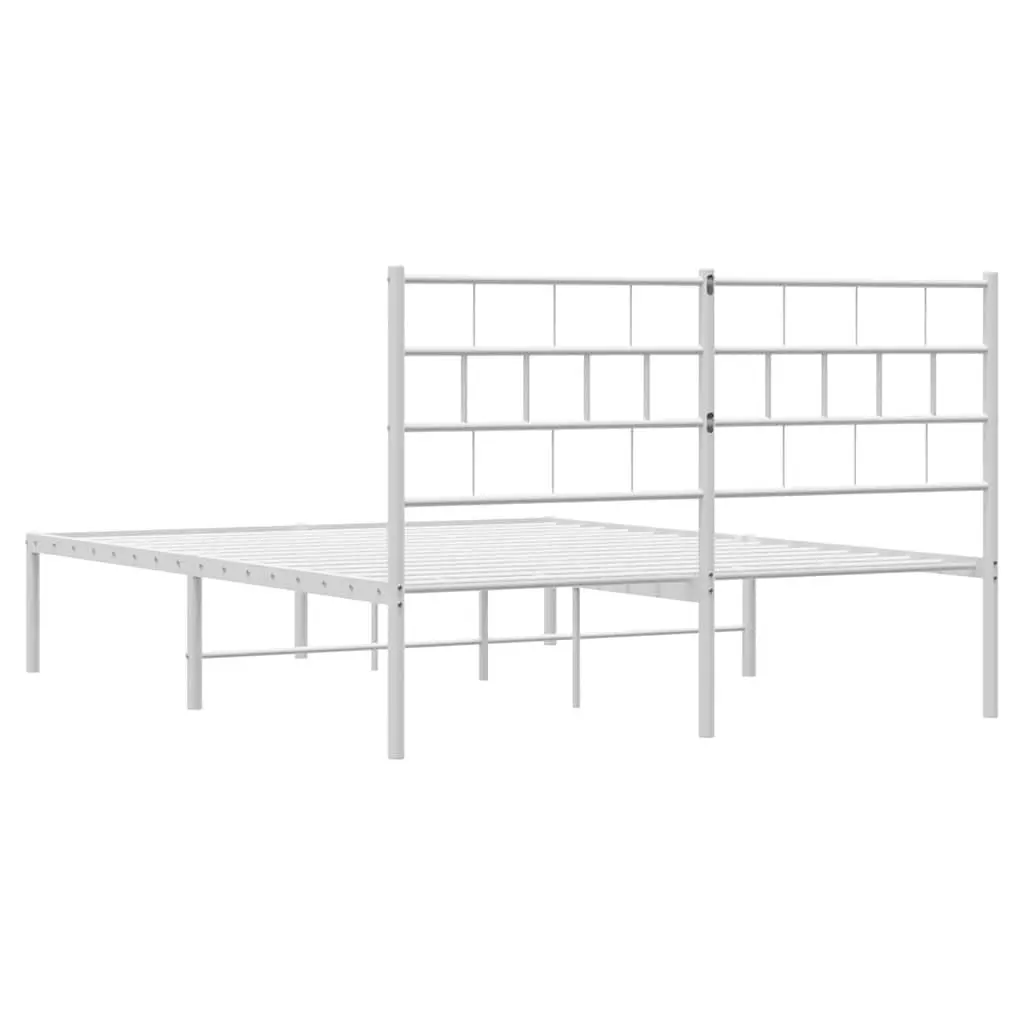 Metal Bed Frame 150x200 cm with Headboard