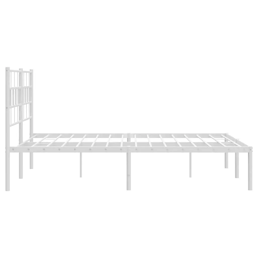 Metal Bed Frame 150x200 cm with Headboard