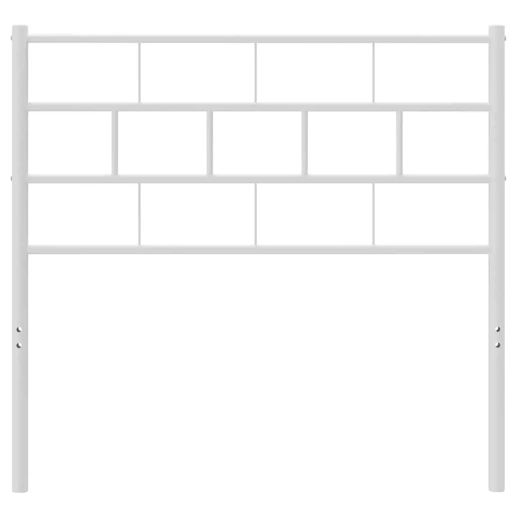 White Metal Headboard 90cm Steel Frame