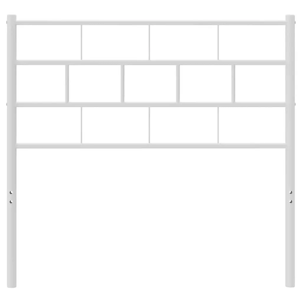 White Metal Headboard 107cm for Bed Frames