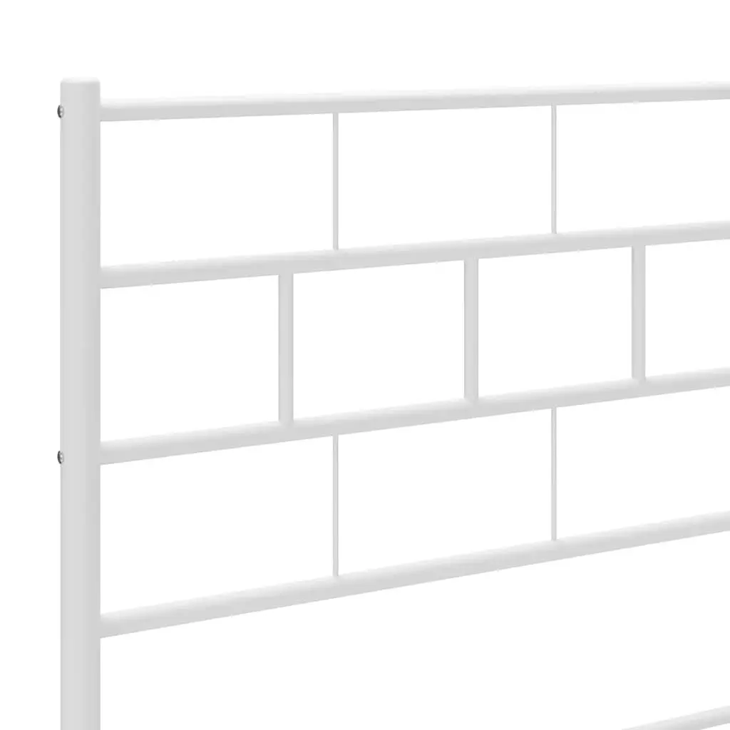 White Metal Headboard 107cm for Bed Frames