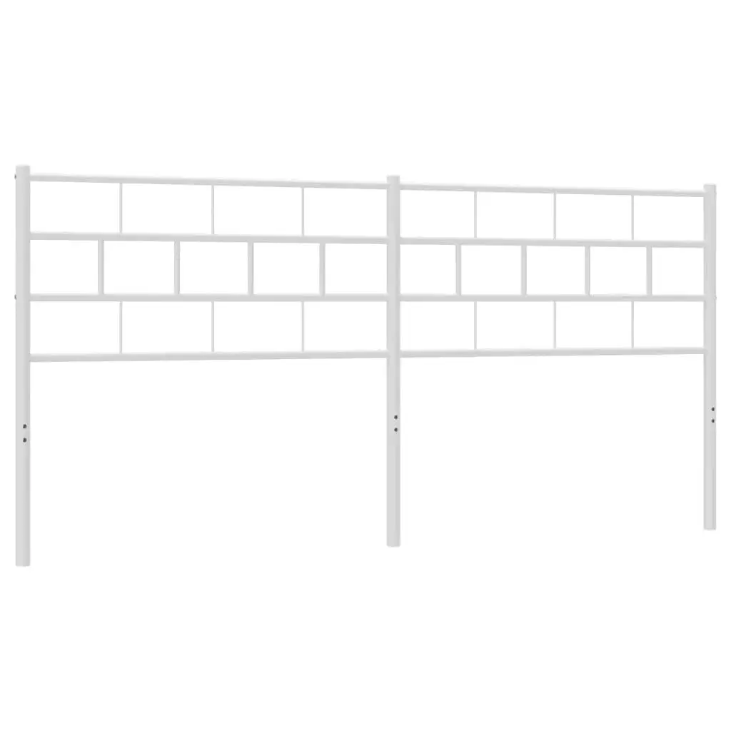 White Metal Headboard 180cm for Bed Frame