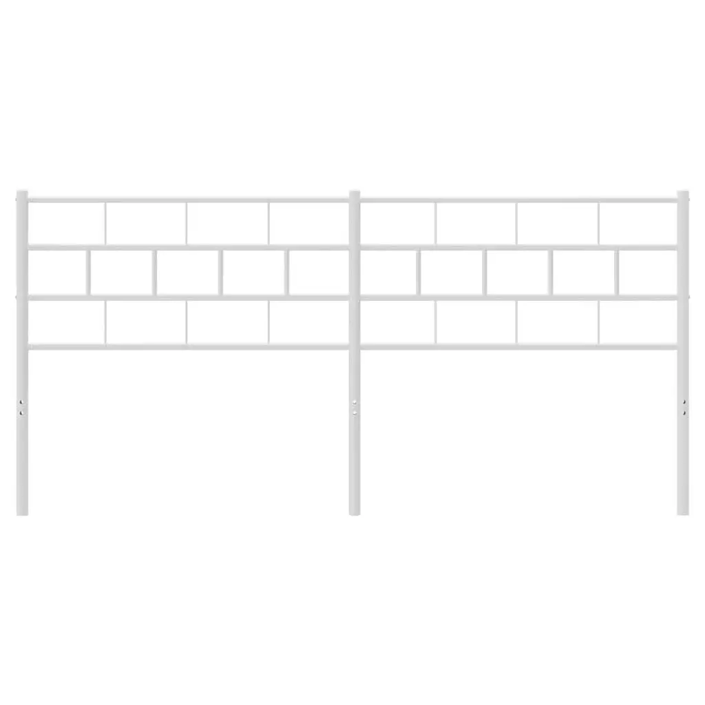 White Metal Headboard 180cm for Bed Frame