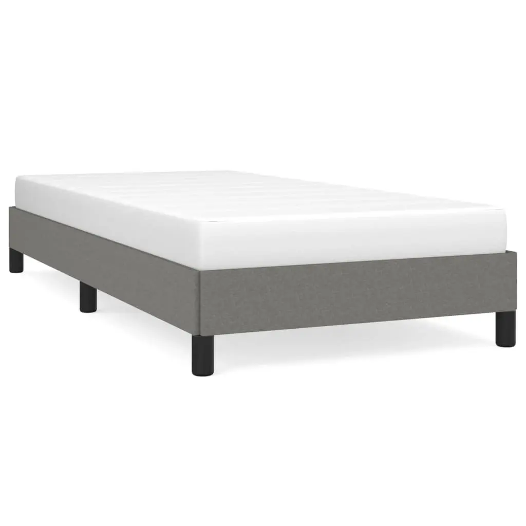 King Single Bed Frame in Grey Fabric Upholstery