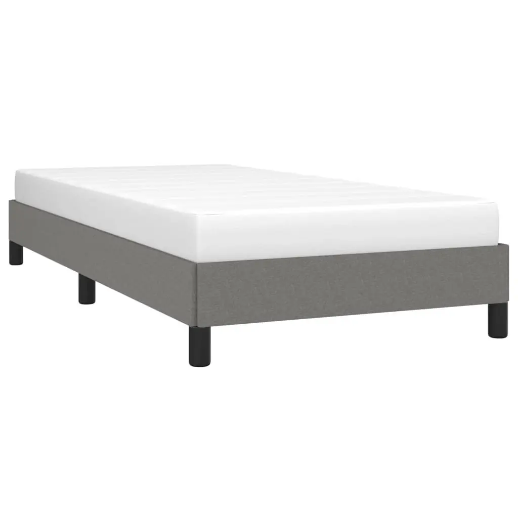 King Single Bed Frame in Grey Fabric Upholstery