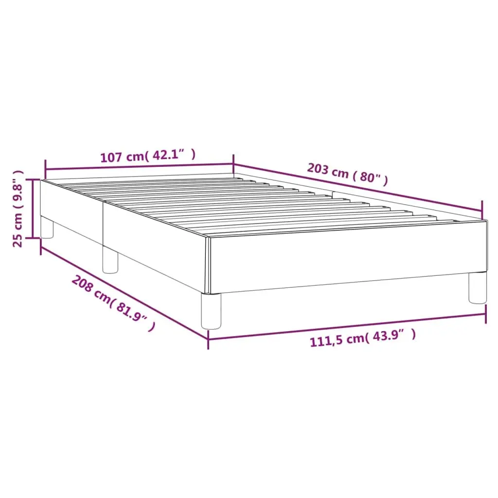 King Single Bed Frame in Grey Fabric Upholstery