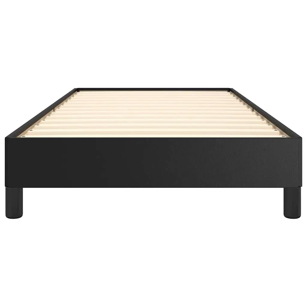King Single Bed Frame in Black Faux Leather