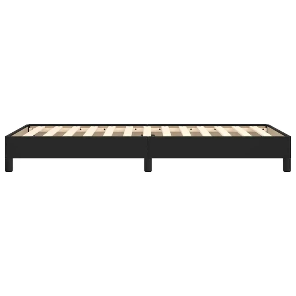 King Single Bed Frame in Black Faux Leather