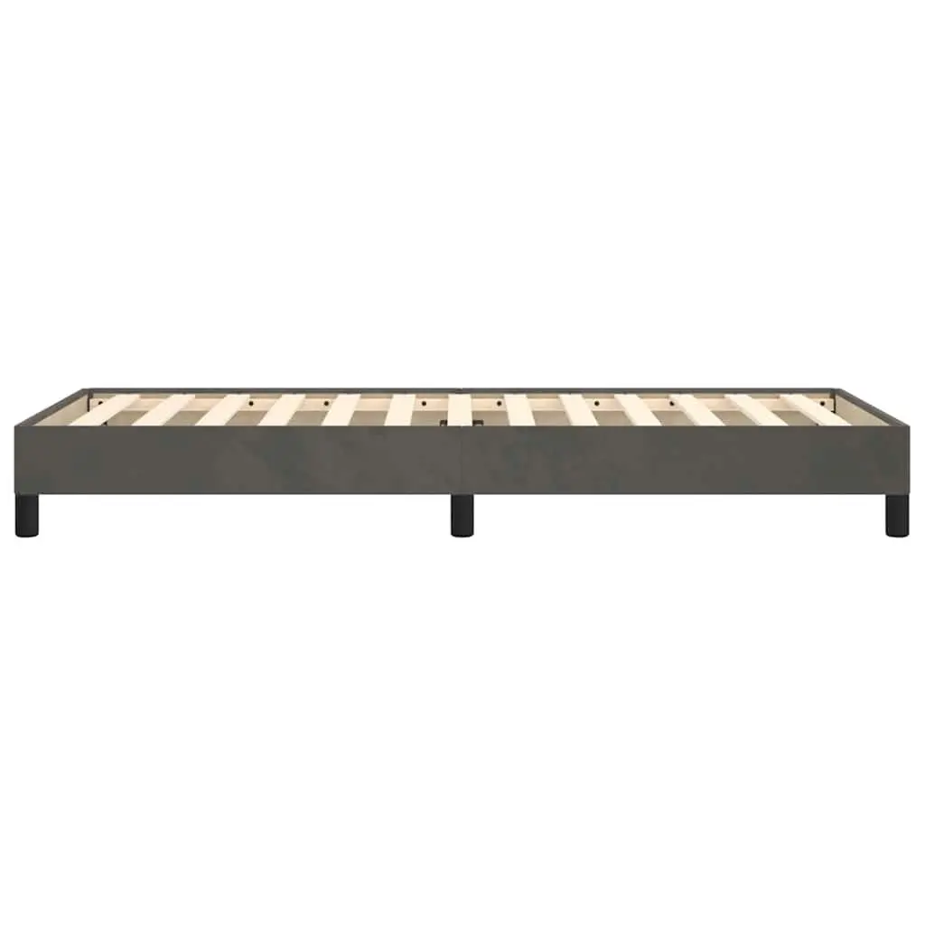 King Single Bed Frame in Grey Velvet