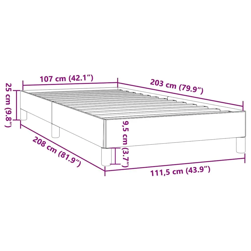King Single Bed Frame in Grey Velvet