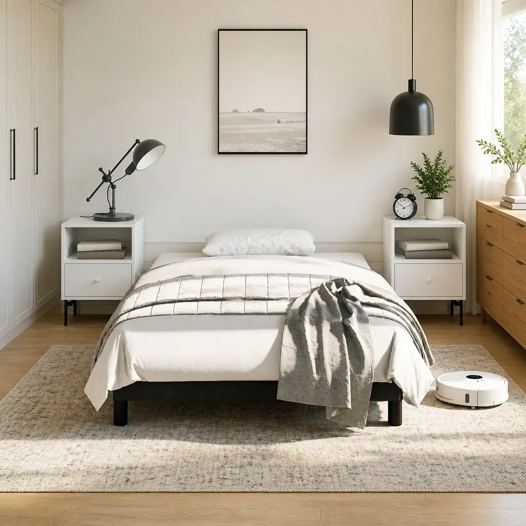 Black Velvet King Single Bed Frame for Comfort