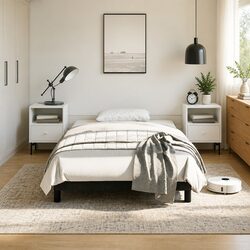 Stylish Black Velvet King Single Bed Frame for Comfort