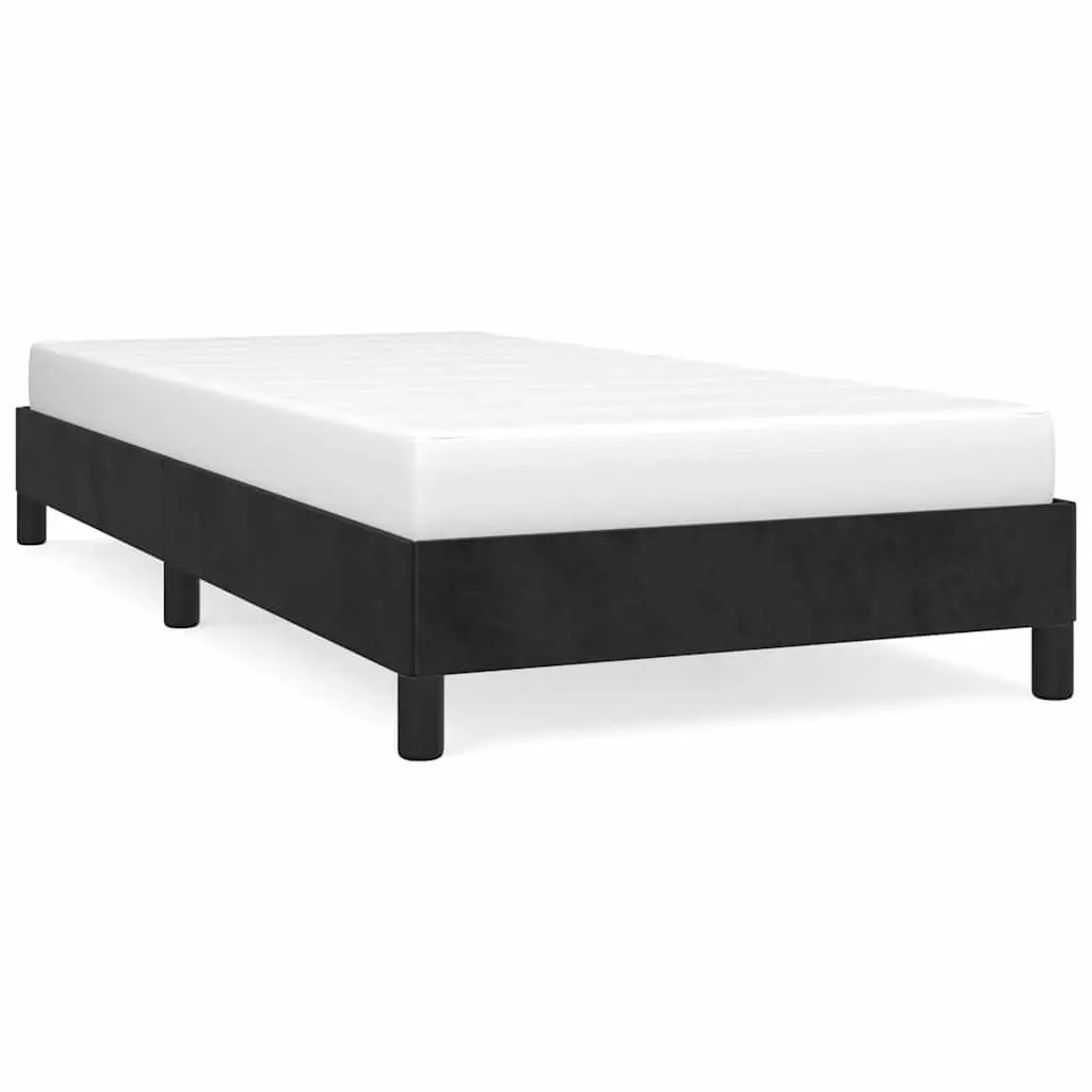 Black Velvet King Single Bed Frame for Comfort