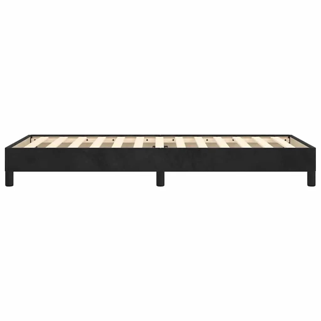 Black Velvet King Single Bed Frame for Comfort
