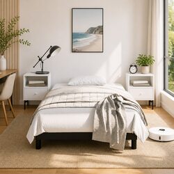 Black Velvet King Single Bed Frame for Quality Rest