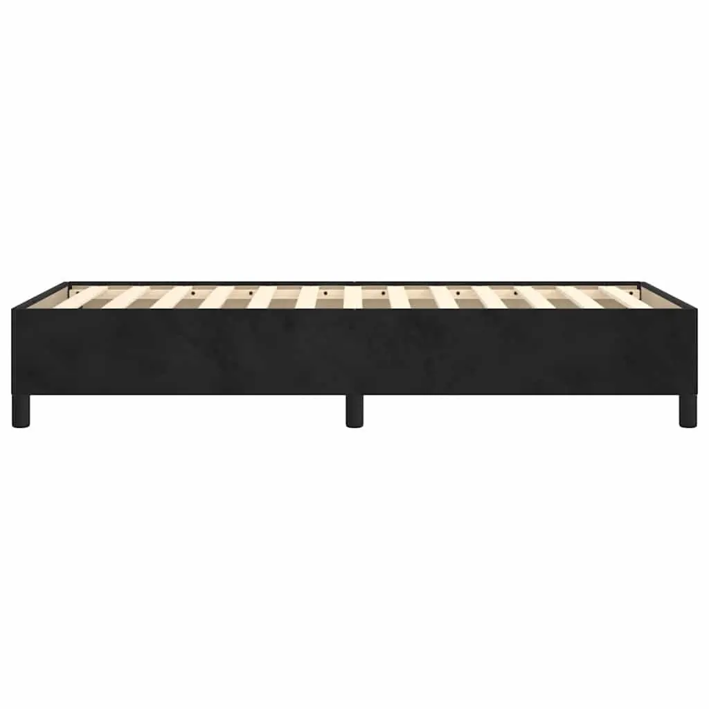 King Single Bed Frame Black Velvet Upholstered Platform Bedroom Furniture