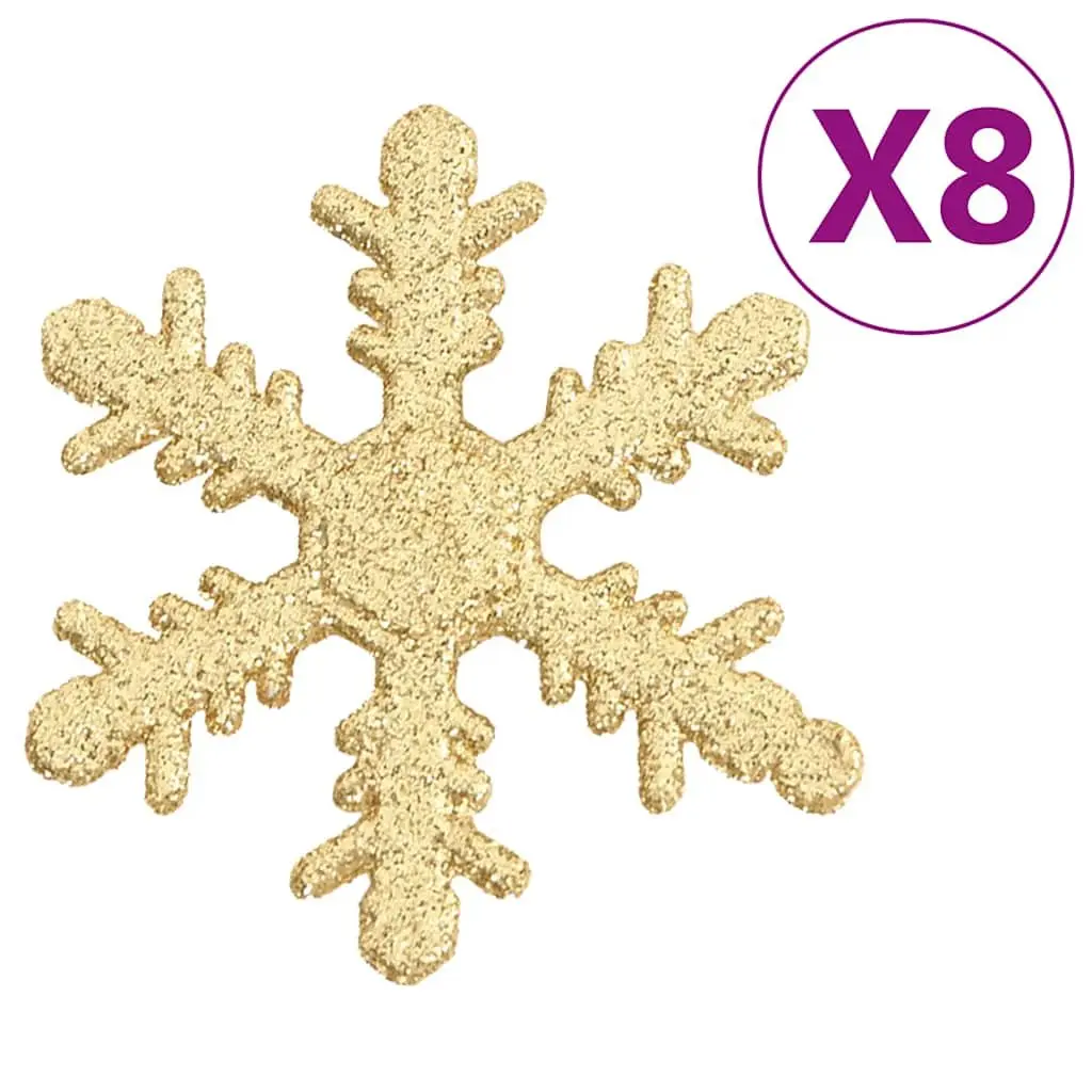 Christmas Bauble Set Polystyrene Gold Multiple Sizes 111 Piece
