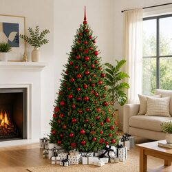 Red Christmas Bauble Set 111 Piece Polystyrene Ornaments Tree Decorations