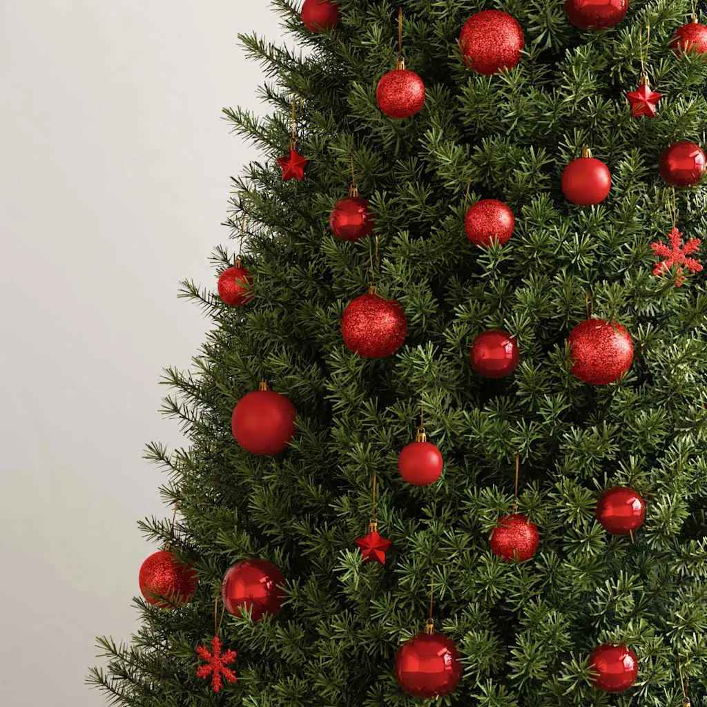 111-Piece Red Christmas Bauble Set for Trees