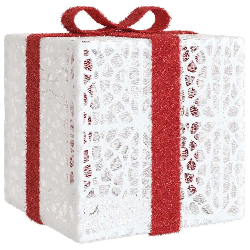 Lighted Christmas Boxes Set of 3 Warm White LED Decoration