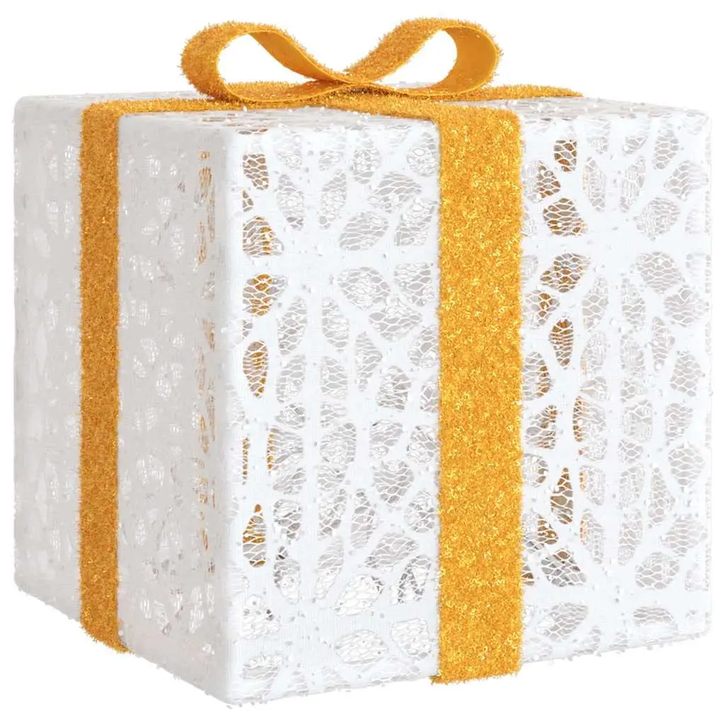 Lighted Christmas Boxes Set of 3 Warm White LED Decoration