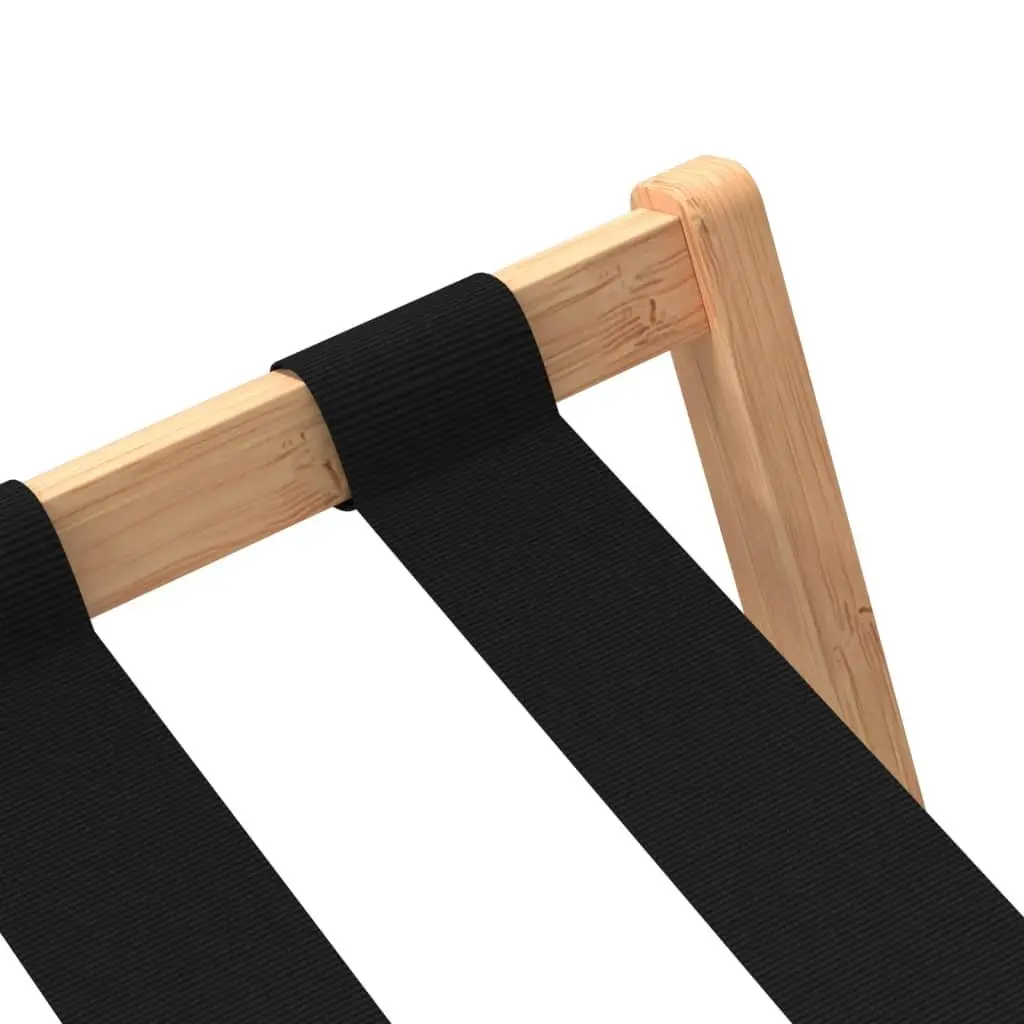 Luggage Rack Bamboo Foldable Suitcase Stand Brown 68 x 38 x 58 cm