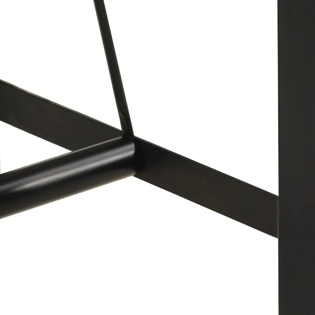 Solid Acacia Wood Bar Table with Iron Frame, 150x70x107 cm